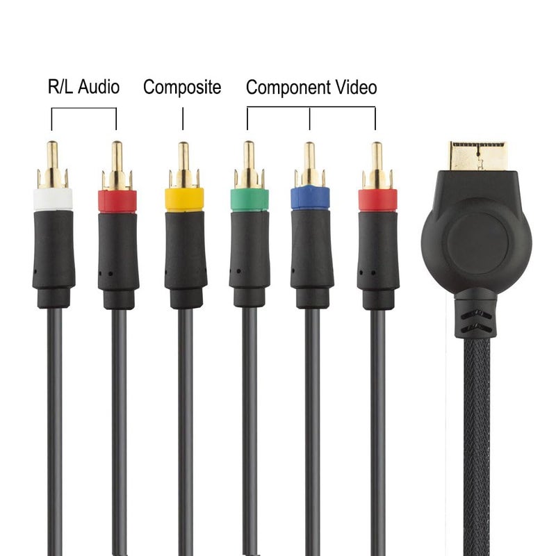 TENINYU 6 Feet PS3 Component AV Cable, Premium High Resolution HDTV Multi Out Composite RCA Audio Video Cable for PS2 / PS3 / PS3 Slim Gaming Console - Image 3